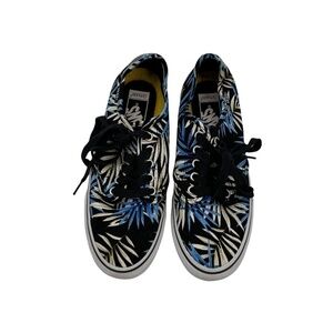 Vans Black Blue Camden Deluxe Palm Ortholite Sneakers Size 8 Women's